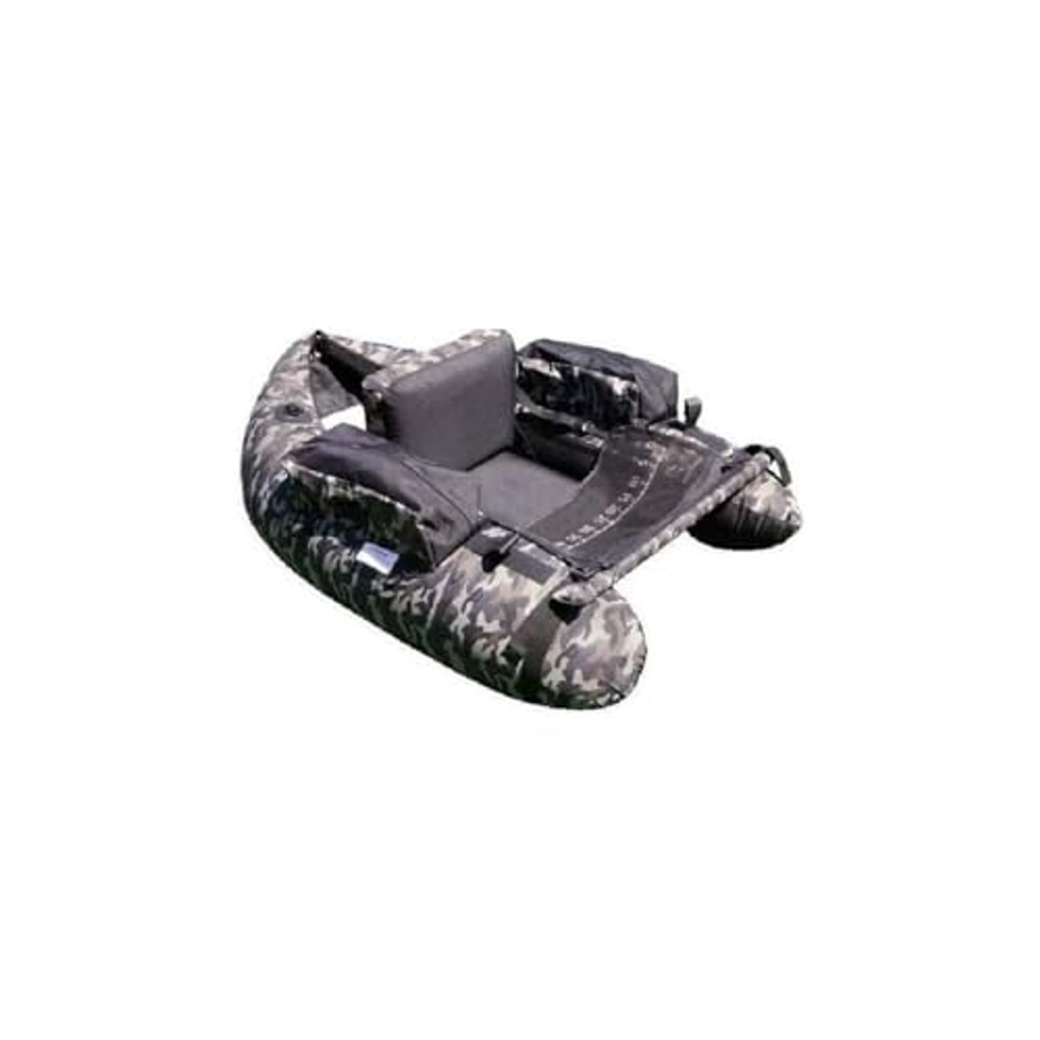 Lineaeffe camouflage belly boat with V-shaped abdominal design and carry bag