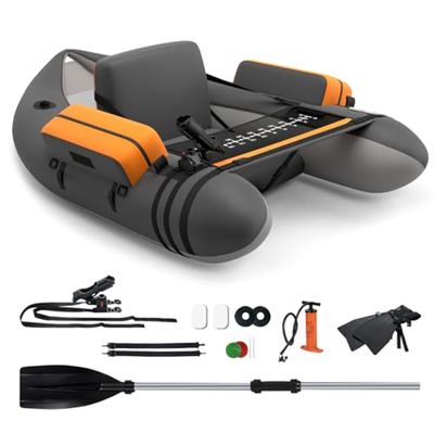 Costway inflatable fishing float tube belly boat, a 150kg-rated starter model at Float & Cast